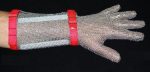   Alkarvédős lánckesztyű acélkarikás 5 ujjas, fehér, női, kis kézre S