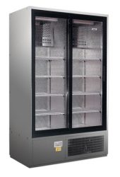 SCH 800 R INOX - Csúszó üvegajtós, rozsdamentes hűtővitrin